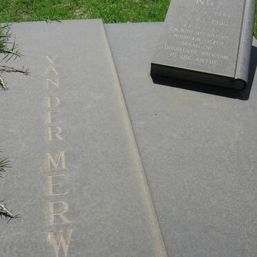 MERWE Nic, van der 1944-1990