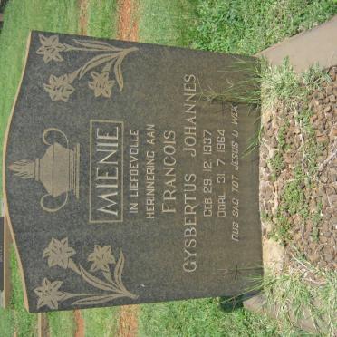 MIENIE Francois Gysbertus Johannes 1937-1964