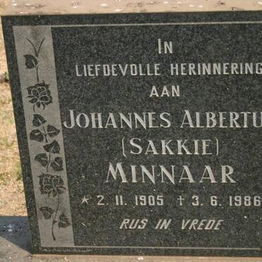 MINNAAR Johannes Albertus 1905-1986