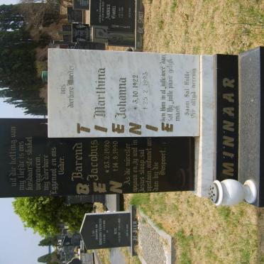 MINNAAR Barend Jacobus 1920-1990 &amp; Marthina Johanna 1992-1993