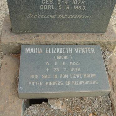 VENTER Maria Elizabeth nee MILNE 1895-1978