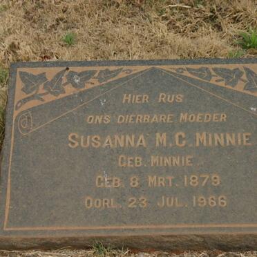 MINNIE Susanna M.C. nee MINNIE 1879-1966
