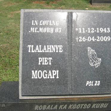 MOGAPI Tlalahnye Piet 1943-2009