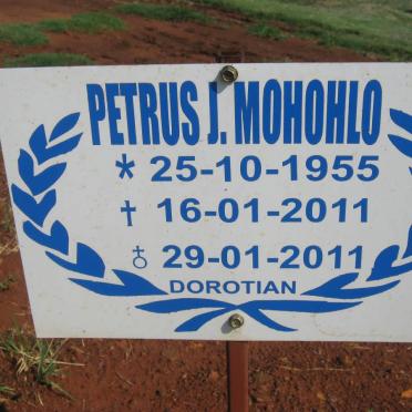 MOHOHLO Petrus J. 1955-2011