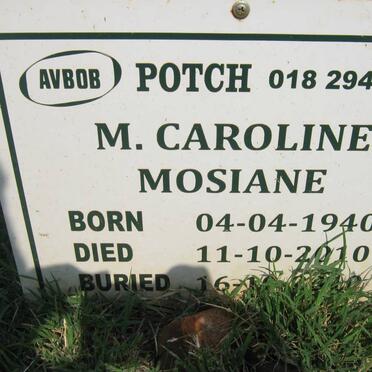 MOSIANE M. Caroline 1940-2010