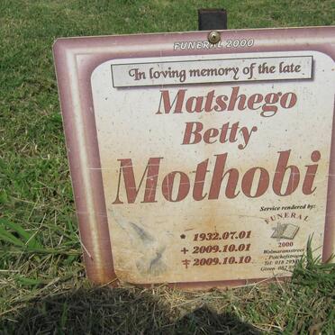 MOTHOBI Matshego Betty 1932-2009