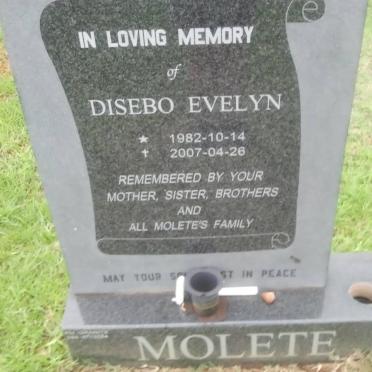 MOLETE Disebe Evelyn 1982-2007