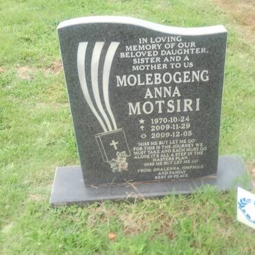 MOTSIRI Molebogeng Anna 1970-2009