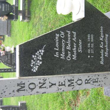 MONYEMORE Maletebele 1945-2003