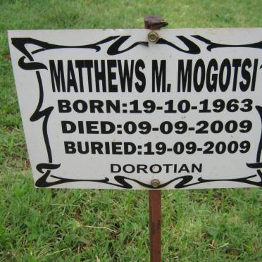 MOGOTSI Matthews M. 1963-2009