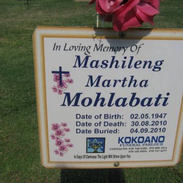MOHLABATI Mashileng Martha 1947-2010