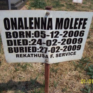 MOLEFE Onalenna 2006-2009