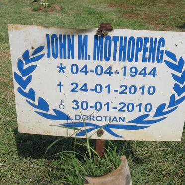 MOTHOPENG John M. 1944-2010