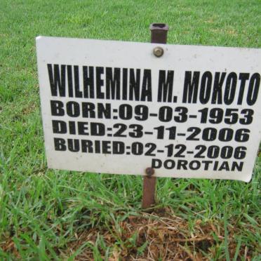 MOKOTO Wilhemina M. 1953-2006