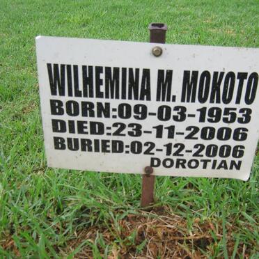 MOKOTO Wilhemina M. 1953-2006