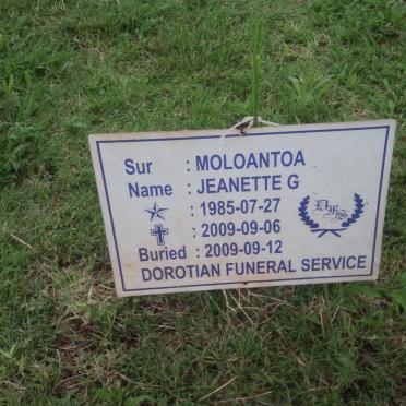 MOLOANTOA Jeanette G. 1985-2009