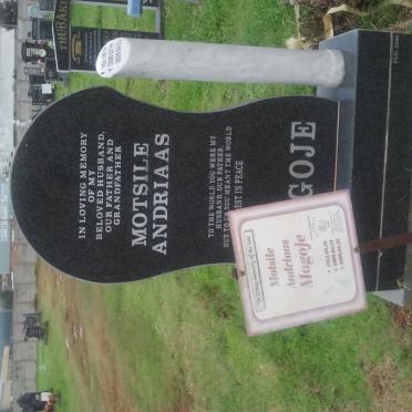 MOGOJE Motsile AAndriaas 1954-2009