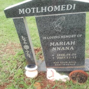 MOTLHOMEDI Mariah Nnana 1938-2007