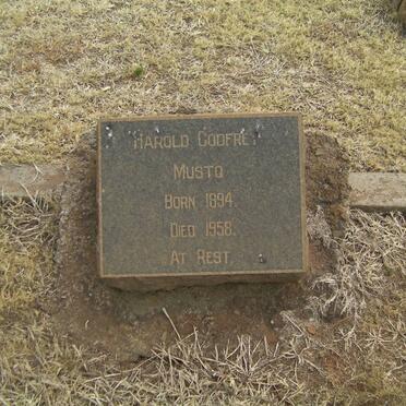 MUSTO Harold Godfrey 1894-1958