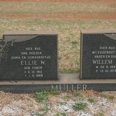 MÜLLER Willem J. 1897-1975 &amp; Ellie W. FABER 1912-1988