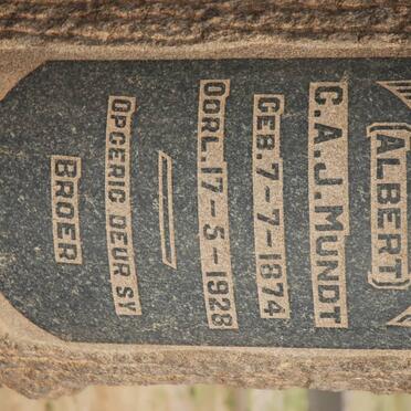 MUNDT C.A.J. 1874-1928