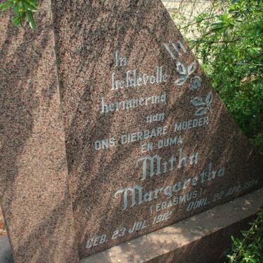 MULLER Mitha Margaretha nee ERASMUS 1912-1994