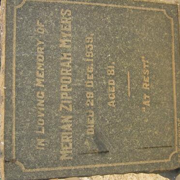 MYERS Merian Zipporah -1939