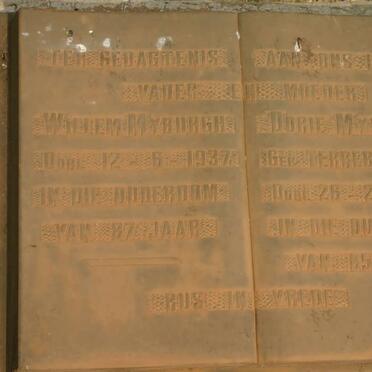 MYBURGH Willem -1937 &amp; Dorie TERREBLANCHE -1939
