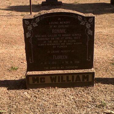 McWILLIAM Ronnie -1977 &amp; Floreen 1915-1998