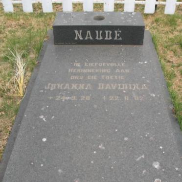 NAUDE Johanna Davidina 1928-1982