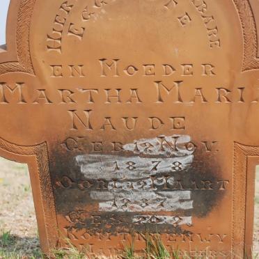 NAUDE Martha Maria 1878-1937
