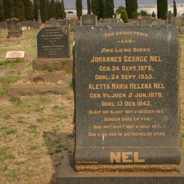 NEL Johannes George 1876-1935 &amp; Aletta Maria Helena VILJOEN 1878-1942