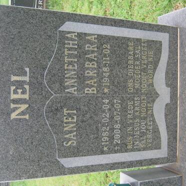 NEL Anettha Barbara 1948- :: NEL Sanet 1982-2008 
