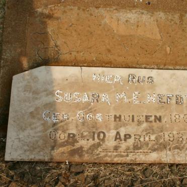 NEFDT Susara M.E. nee OOSTHUIZEN 1869-1934