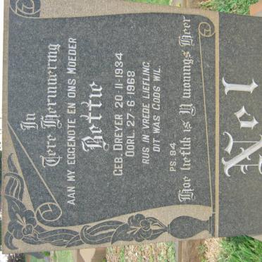 NEL Bettie nee DREYER 1934-1968