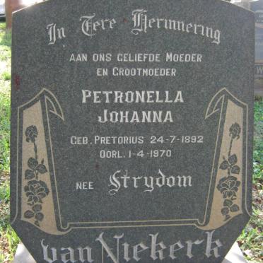 NIEKERK Petronella Johanna, van nee STRYDOM 1892-1970