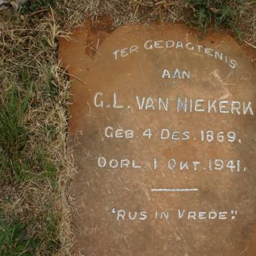 NIEKERK G.L., van 1869-1941