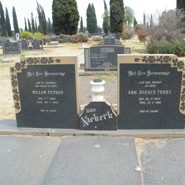 NIEKERK Willem Petrus, van 1905-1969 &amp; Ann Barnes Frost 1904-1988