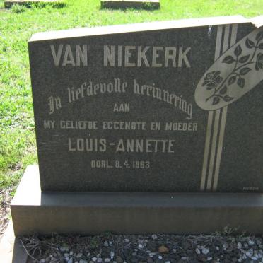 NIEKERK Louis-Annette, van -1963