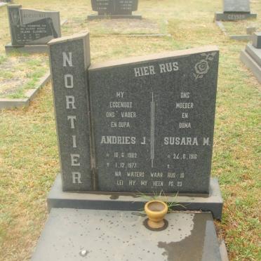 NORTIER Andries J. 1902-1977 &amp; Susara M. 1916-