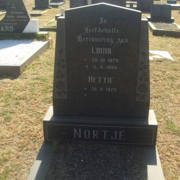NORTJÉ Louis 1920-1984 &amp; Hettie 1925-