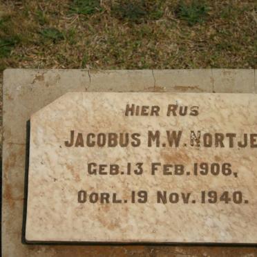 NORTJE Jacobus M.W. 1906-1940