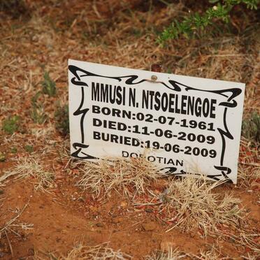 NTSOELENGOE Mmusi N. 1961-2009 