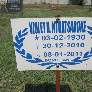 NTOATSABONE Violet N. 1930-2010