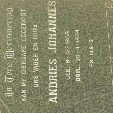 OOSTHUIZEN Andries Johannes 1905-1974