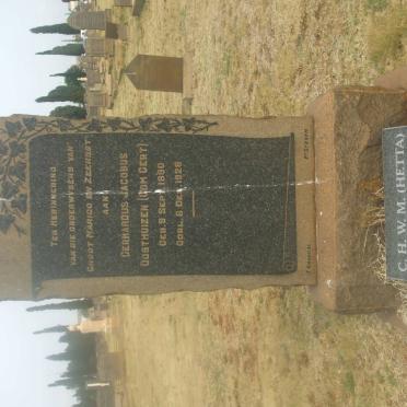 OOSTHUIZEN Gerhardus Jacobus 1880-1928 :: DE BEER C.H.W.M. nee OOSTHUIZEN 1914-2005