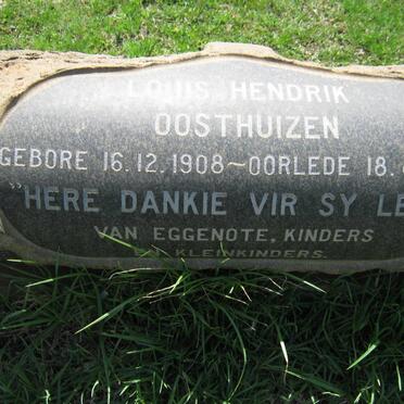 OOSTHUIZEN Louis Hendrik 1908-1988 &amp; Helena Barendina Theunetta Diporetha 1907-1998