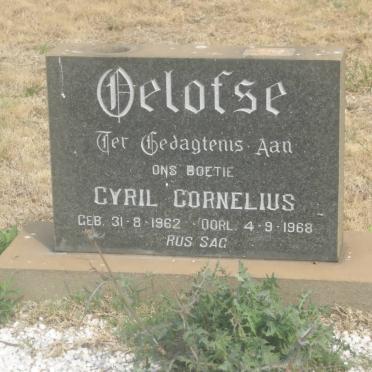 OELOFSE Cyril Cornelius 1933-1968 &amp; Cornelia Antoinette 1939-1968