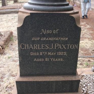 PAXTON Charles J. -1925