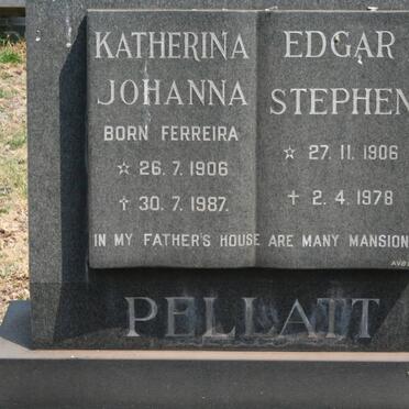 PELLATT Edgar Stephen 1906-1978 &amp; Katherina Johanna FERREIRA 1906-1987